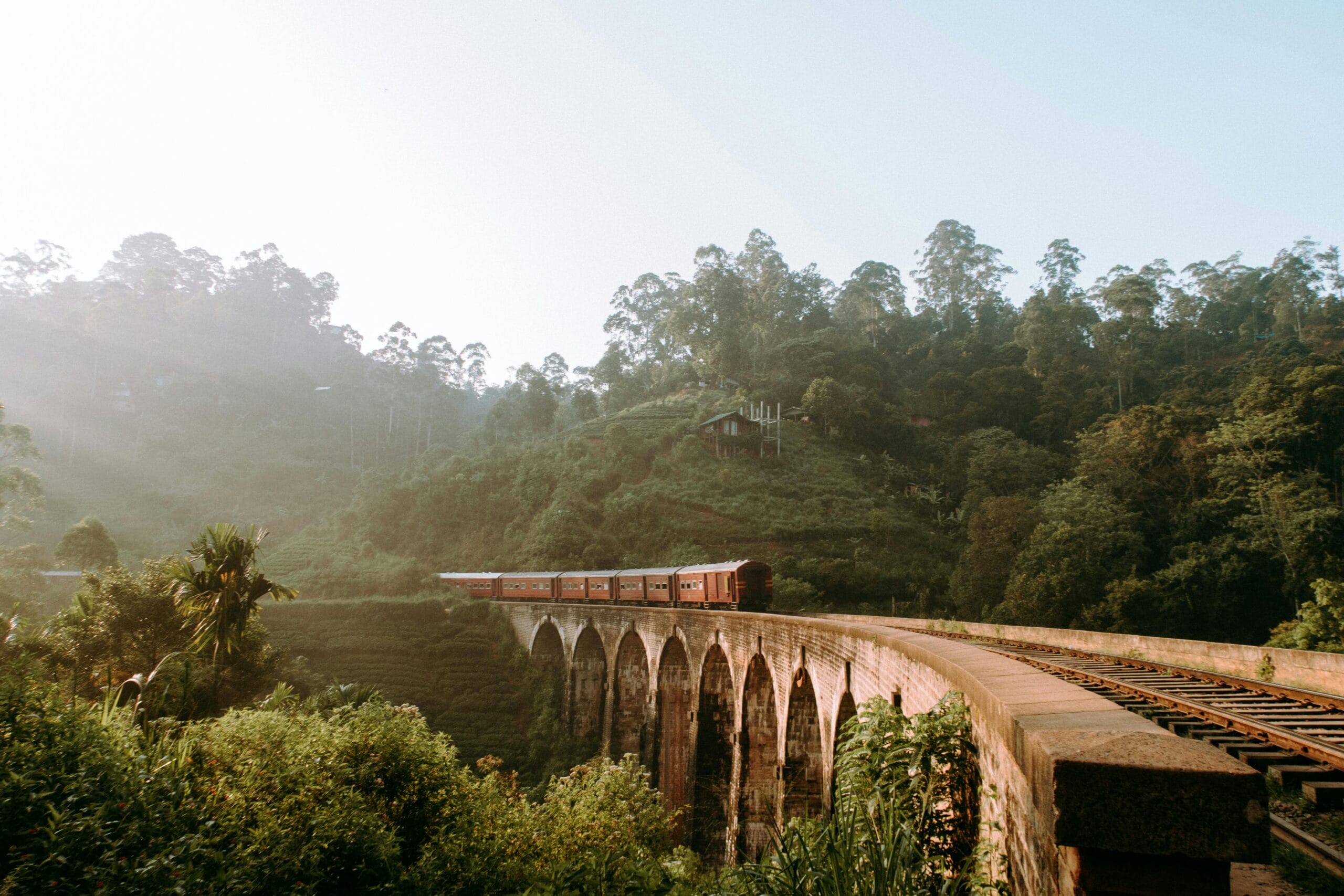 The scenic train-ride in Sri Lanka